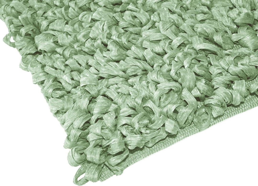 Lashuma Badezimmermatte flauschig Lindgrün, moderener Shaggy Teppich Grösse: 50x70 cm 50x70 cm Lindg