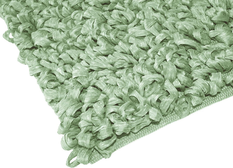 Lashuma Badezimmermatte flauschig Lindgrün, moderener Shaggy Teppich Grösse: 50x70 cm 50x70 cm Lindg