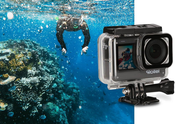 Rollei Action One Lite: Deine Action, Deine Perfektion! Erfasse 4K-Video, 20MP-Fotos mit 2 Displays,