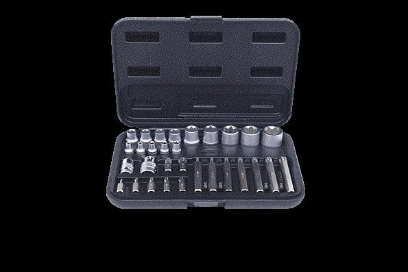KS Tools 911.4301-2 TX-Steckschlüssel- und Bit-Satz, 30-tlg. Bits mit Bohrung