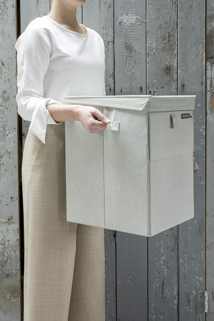 Brabantia - Wäschebox Stapelbar - Wäschekorb - Leicht zu befüllen und zu entleeren - Grosses Volumen