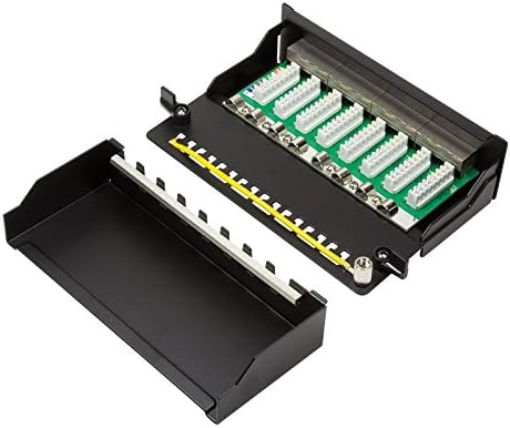 tsnetworks CAT.6a 8 Port Patchpanel/Patchfeld 8X vollgeschirmte RJ45 Buchsen 10GBit, Metallgehäuse s