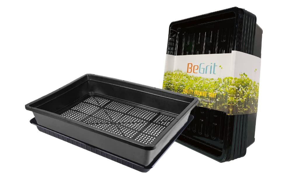 BeGrit Pflanzwanne 5 Stücke Pflanzschalen Anzuchtplatte Pflanzschale 37cm x 30cm x 7cm Anzuchtschale