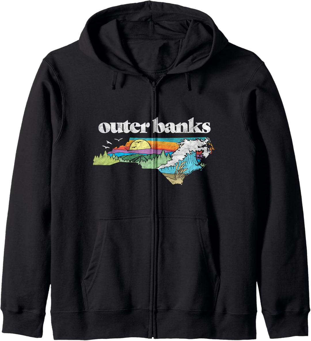 Outer Banks North Carolina Outdoors Retro Nature Kapuzenjacke