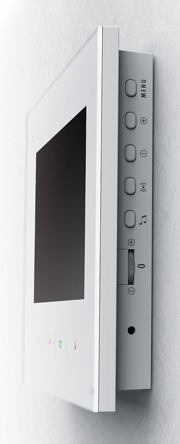 m-e modern-Electronics 41268 Funk-Video-Türsprechanlage weiss