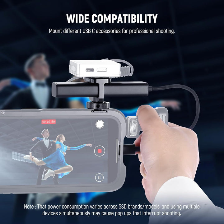 NEEWER USB C Hub Dock mit Cold Shoe Adapter, 4 in 1 Multiport Adapter Dongle mit 3 x USB C Port 3.1