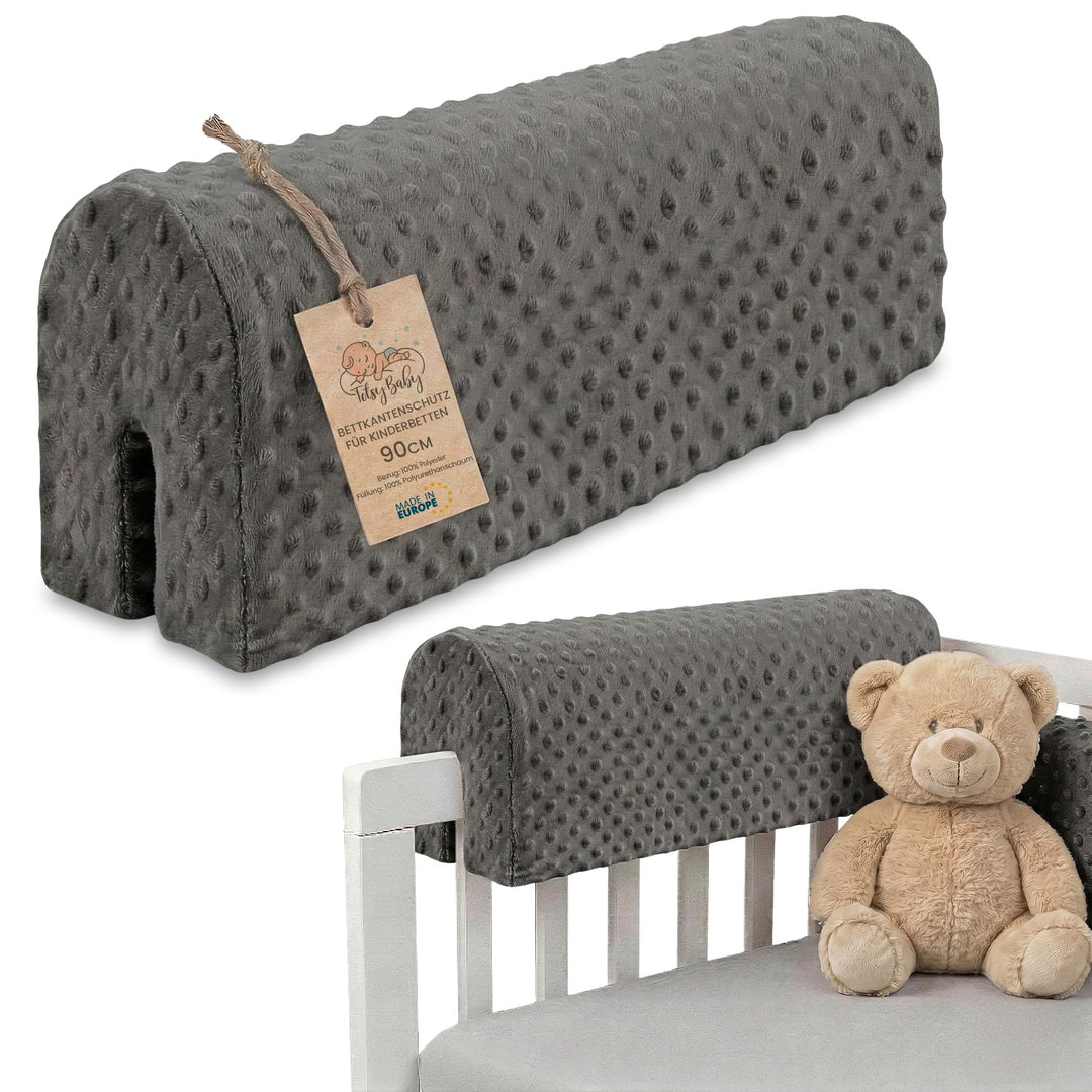 Totsy Baby Bettkantenschutz für Kinderbetten 90 cm - Schutz für Bettrahmen Kantenschutz Kinder Babyb