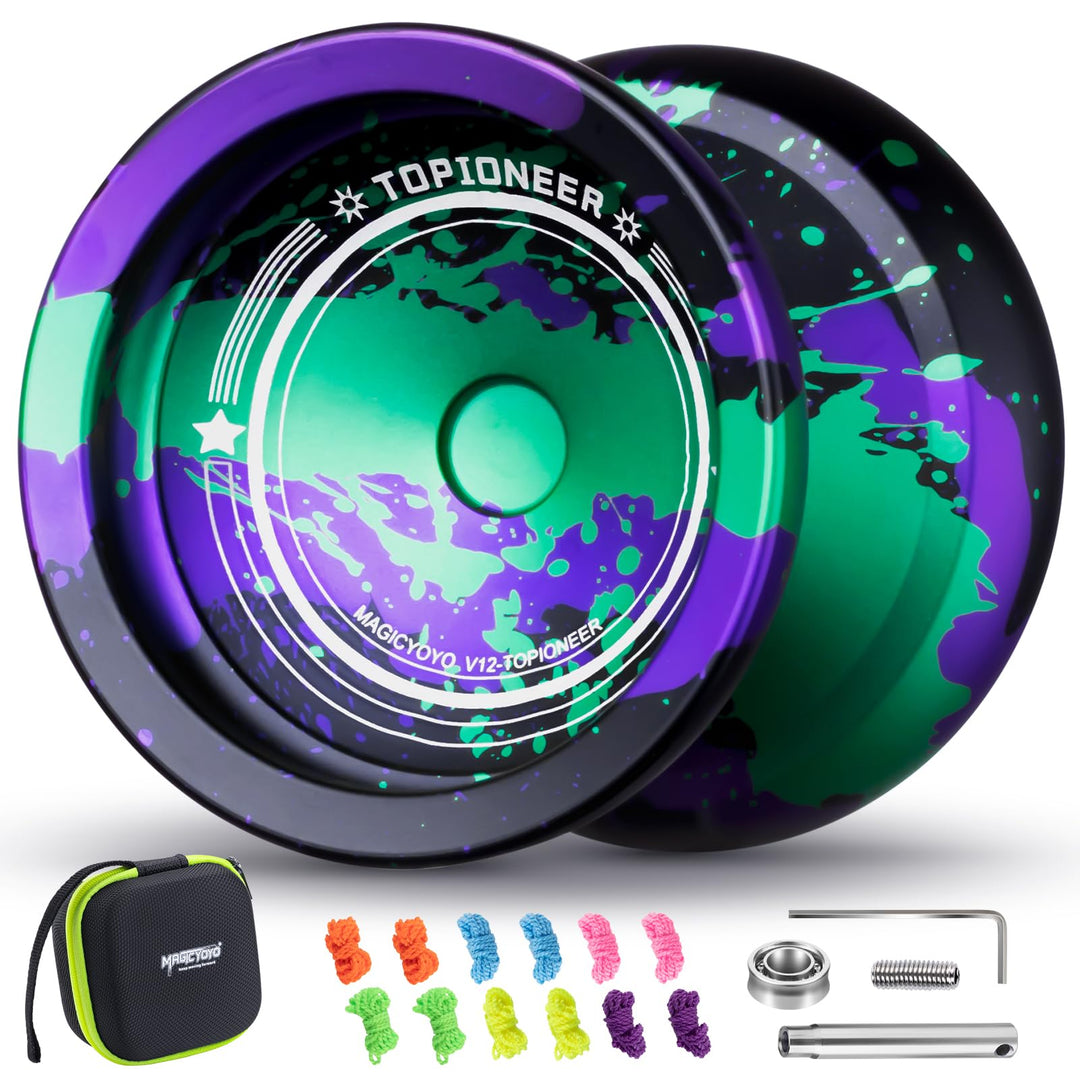 MAGICYOYO Reaktionsfähiges JoJo für Kinder, Pro JoJo V12 Finger Spin Yoyo für Tricks, Unreaktionsfäh