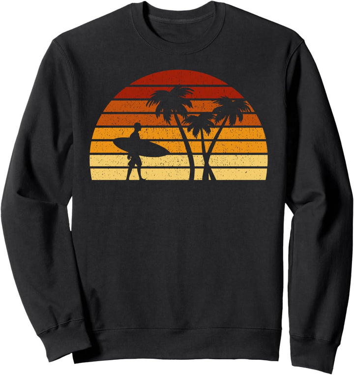 Vintage Sonne Surfen Geschenk für Surfer und Wellenreiter Sweatshirt