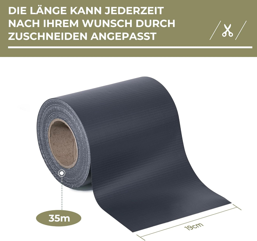 Sichtschutzstreifen Zaun inkl.20 Clips, PVC Sichtschutz Zaunfolie Doppelstabmatten für Gartenzaun (3
