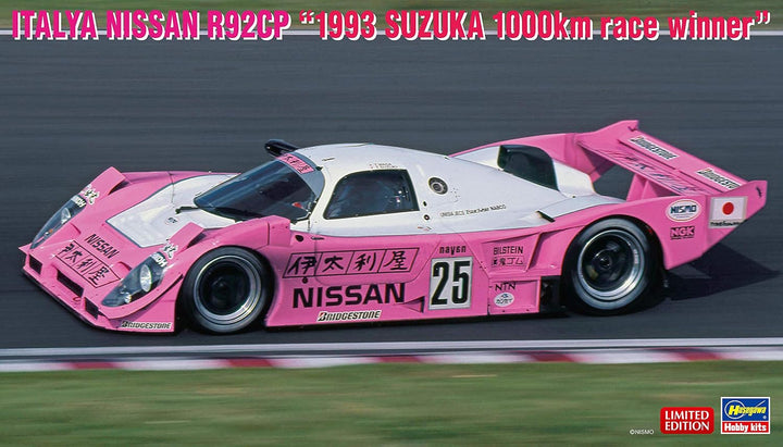 Hasegawa 20474 1/24 Italya Nissan R92CP, 1993 Suzuka 1000 km Race Winner Modellbausatz, Mehrfarbig,