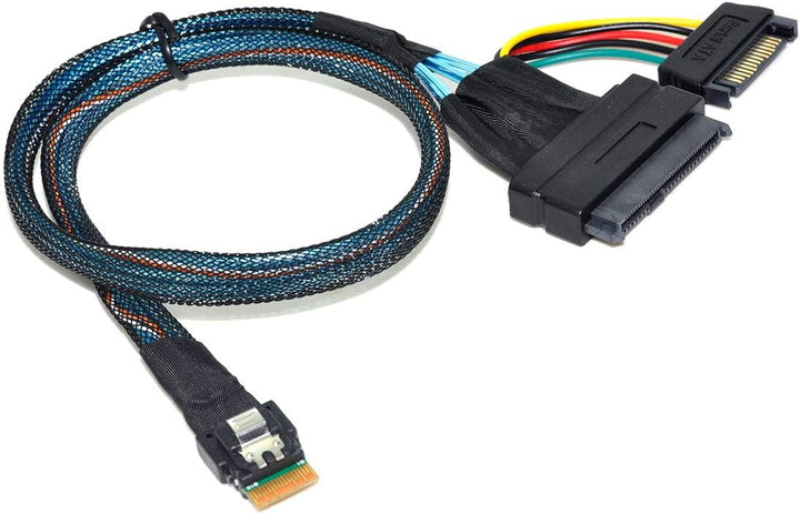 cablecc U.2 U2 SFF-8639 zu Slimline SFF-8654 4i NVME PCIe SSD Kabel für Mainboard SSD 750 p3600 p370