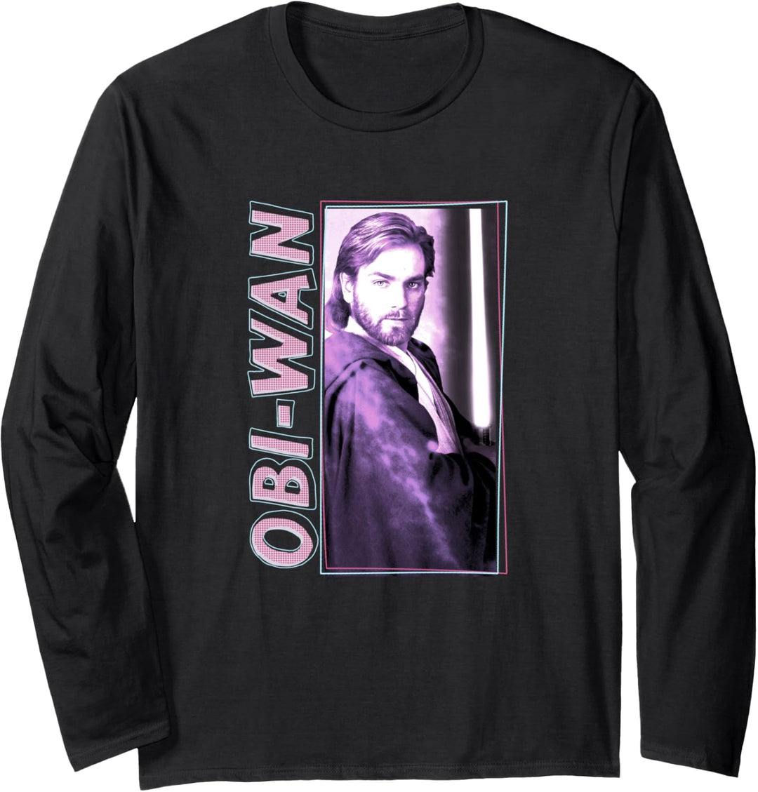 Star Wars Obi-Wan Kenobi Purple Hue Portrait Langarmshirt
