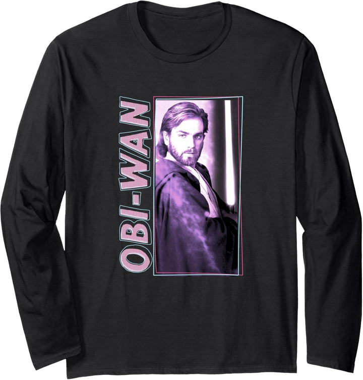 Star Wars Obi-Wan Kenobi Purple Hue Portrait Langarmshirt