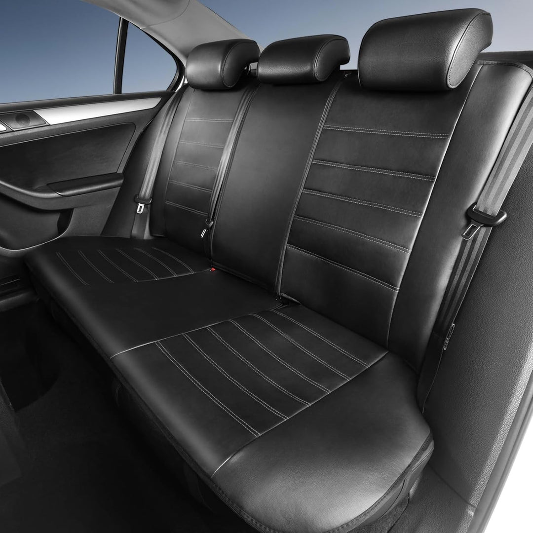 TOYOUN Kunstleder Sitzbezüge Auto Set Universal Klassisch Autositzbezüge Sitzschoner Auto Schonbezug