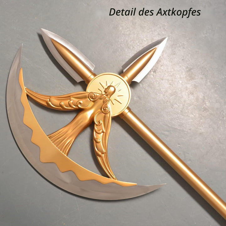 Axe of Escanor, The Seven Deadly Sins Rollenspiel-Requisiten, 1:1 Nachbildung, zwei Materialien erhä