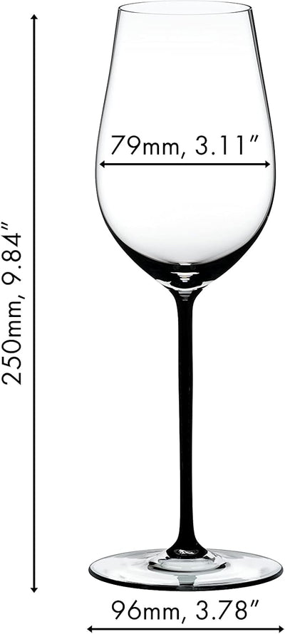 Riedel Fatto A Mano Riesling/Zinfandel Weinglas, Schwarz, Schwarz