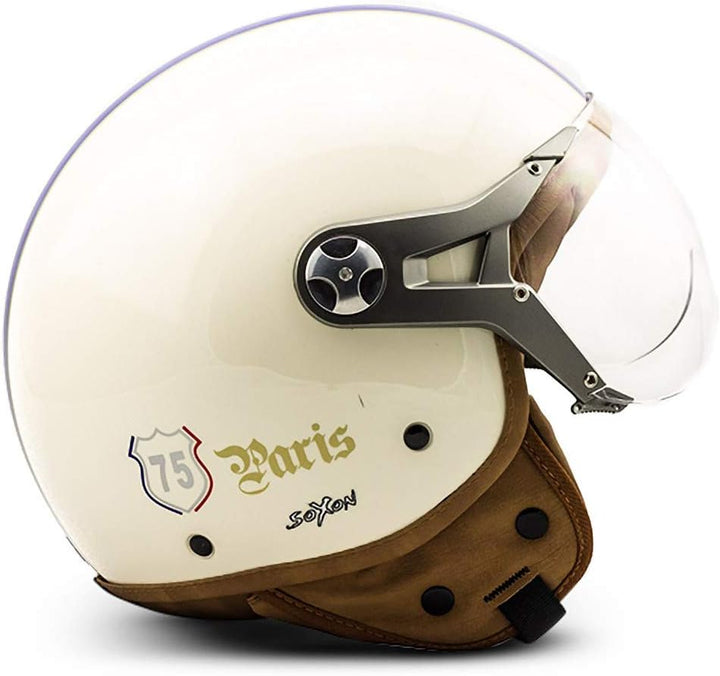 Soxon® SP-325 „Paris“ · Jet-Helm · Motorrad-Helm Roller-Helm Scooter-Helm Moped Mofa-Helm Chopper Re