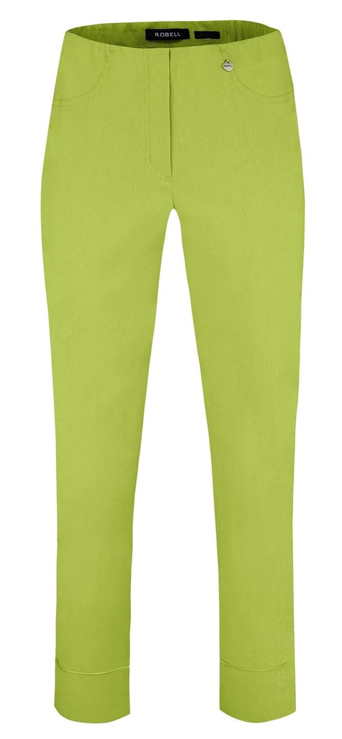 Robell-Bella09 Stretchhose mit Umschlag und Gesässtaschen 46 Lime, 46 Lime