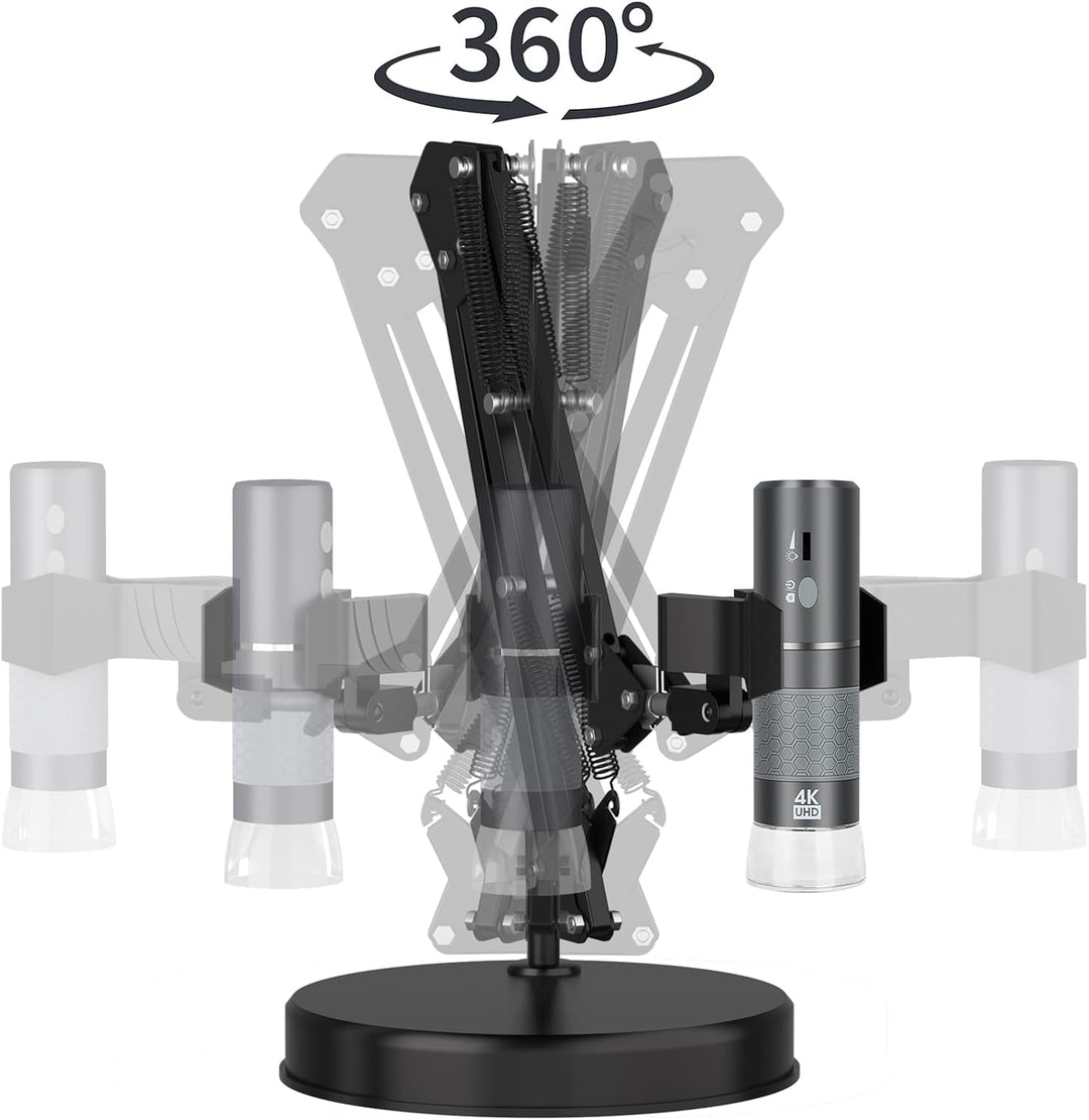 Ninyoon 4K WiFi Mikroskop mit Max 55cm Höhe Stand & Tischklemme, 50-1000X USB Digital Mikroskop 3840
