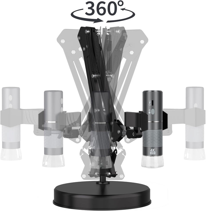 Ninyoon 4K WiFi Mikroskop mit Max 55cm Höhe Stand & Tischklemme, 50-1000X USB Digital Mikroskop 3840