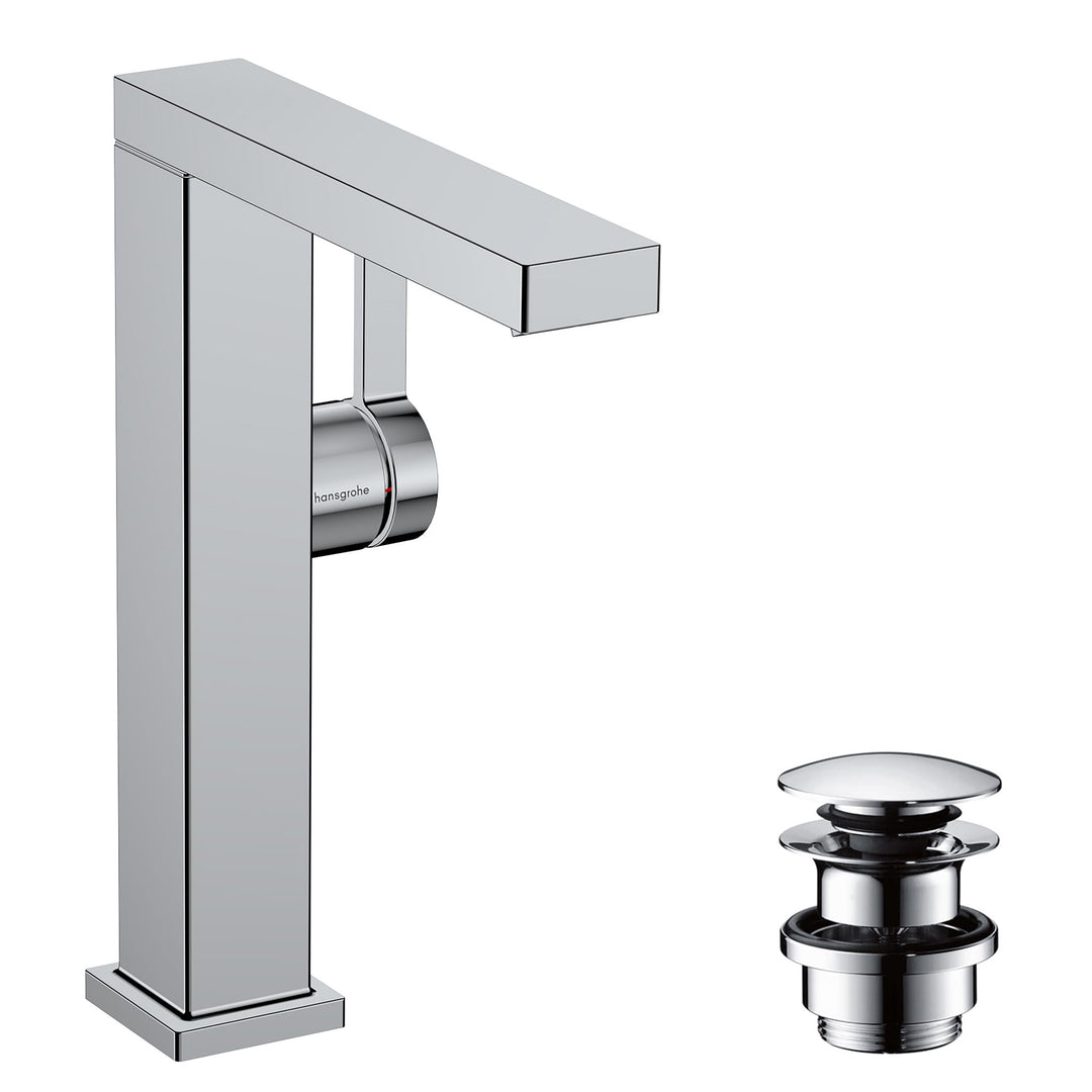 hansgrohe Tecturis E - Waschtischarmatur schwenkbar mit Push-Open Ablauf, energiesparend (CoolStart)