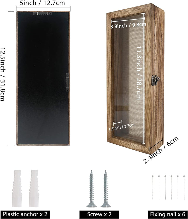GraduatePro 3D Bilderrahmen zum Befüllen Glasscheibe Holz Box für Objektrahmen DIY Tiefer Rahmen Fot
