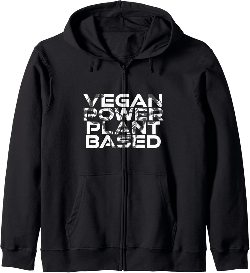 Plant Based Vegan Power Beast ON Fitness Motivation Gym Kapuzenjacke