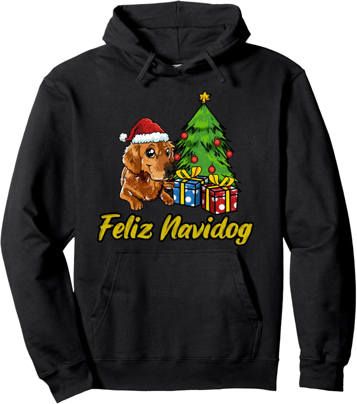 Feliz Navidog Golden Retriever Geschenk Hunde Weihnachts Pullover Hoodie