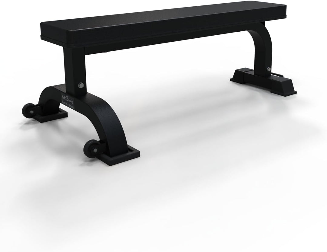Bad Company Hantelbank I Flachbank 110 x 66 x 41 cm I Trainingsbank für das Krafttraining zuhause I