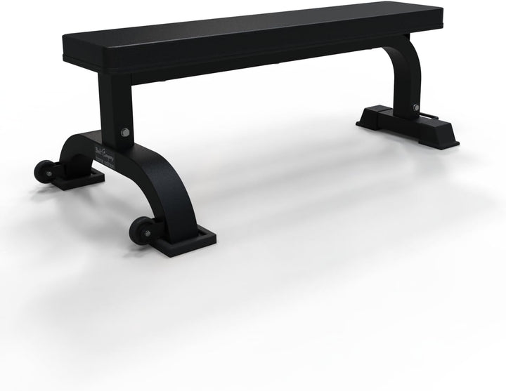 Bad Company Hantelbank I Flachbank 110 x 66 x 41 cm I Trainingsbank für das Krafttraining zuhause I