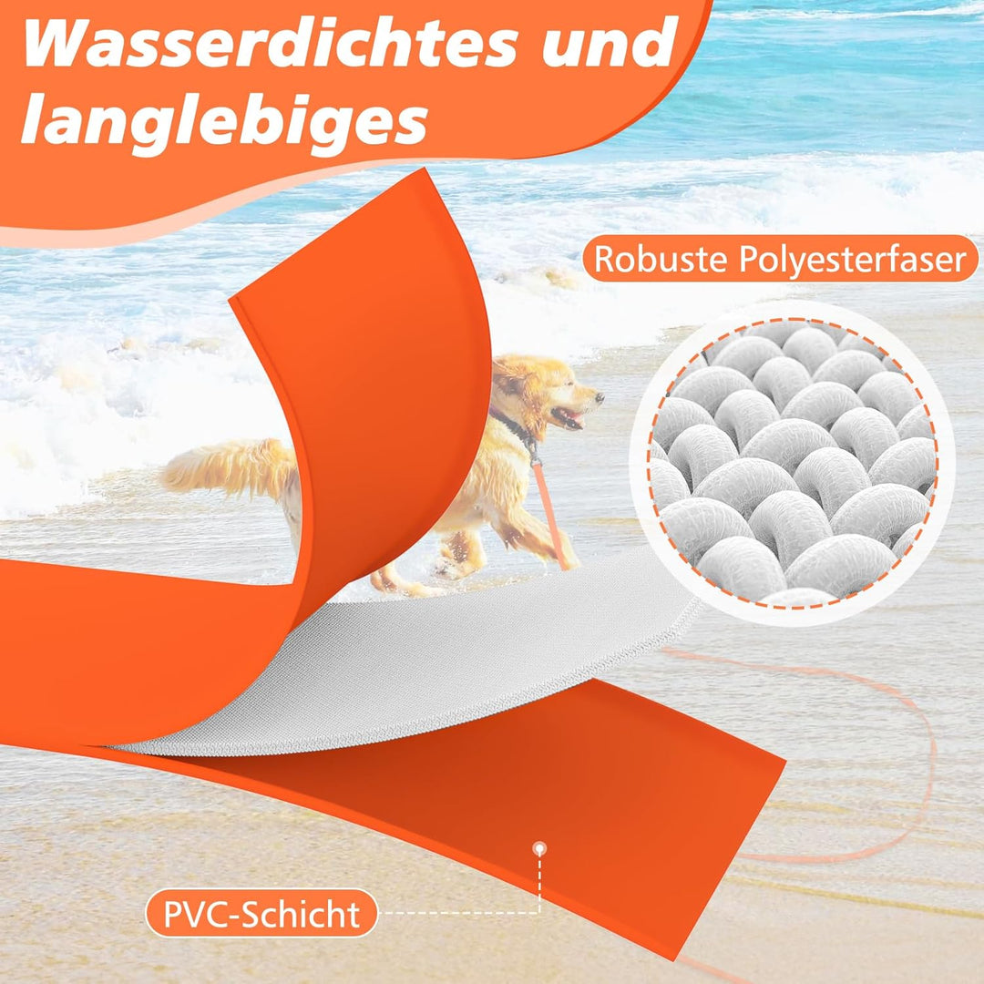 X XBEN Wasserdicht Schleppleine für Hunde, 20M Gummierte Schleppleine mit Abschliessbarer Karabine,