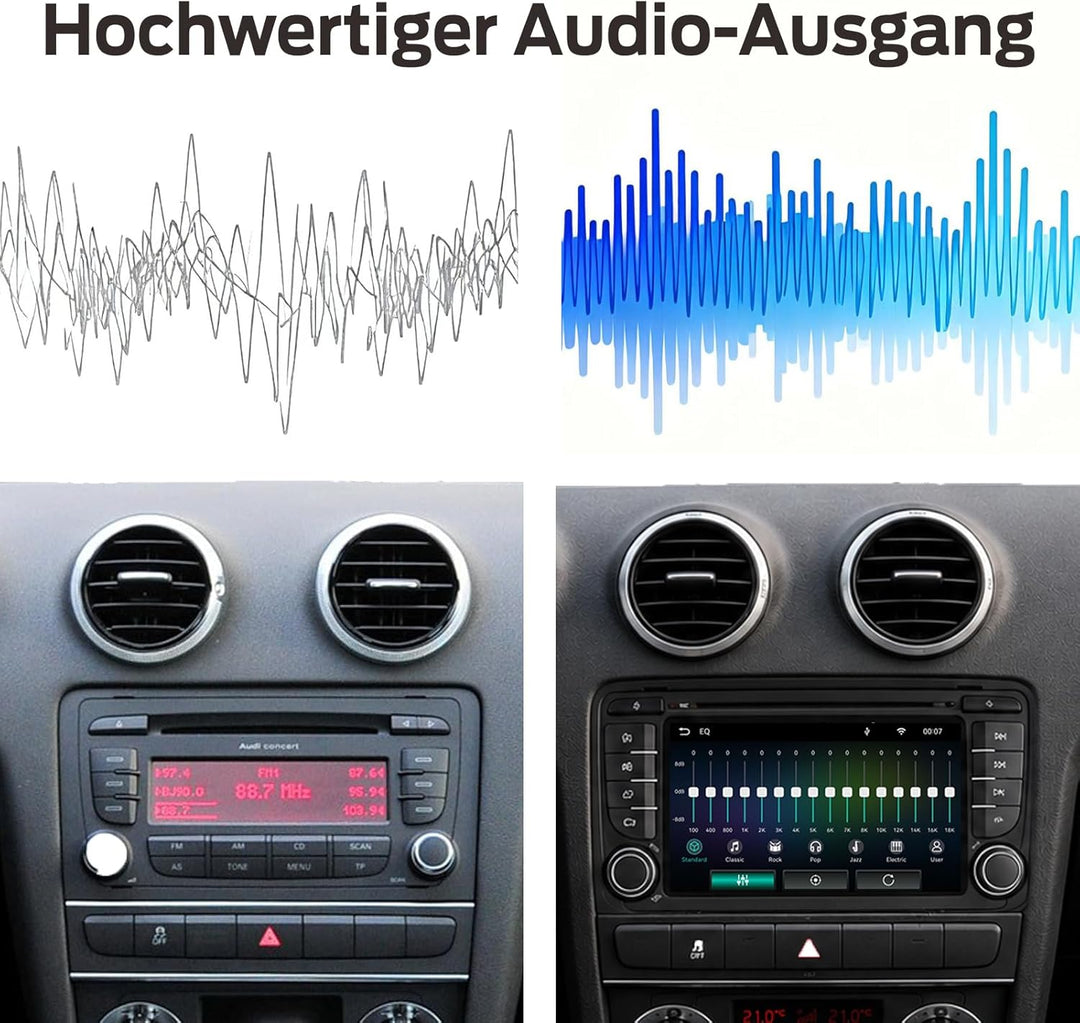 Spezialanschluss-Linux-Autoradio für Audi A3 8P / S3 / RS3 / Sportback | Kabelloses CarPlay/Android