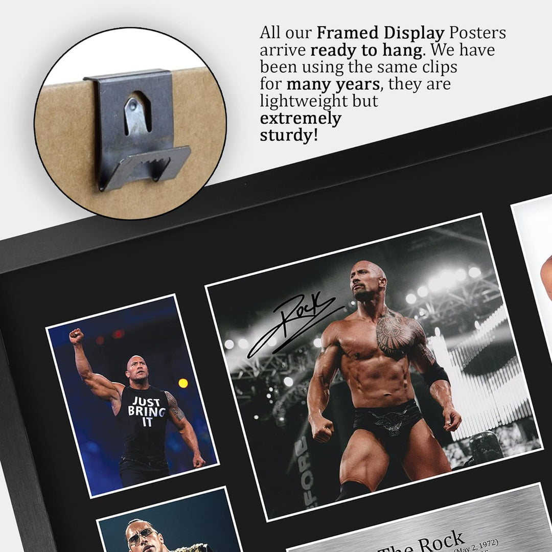 HWC Trading FR A3 The Rock Wrestling Geschenke Gedruckt, Signiert Autogramm Bild Für WWE & WWF Erinn