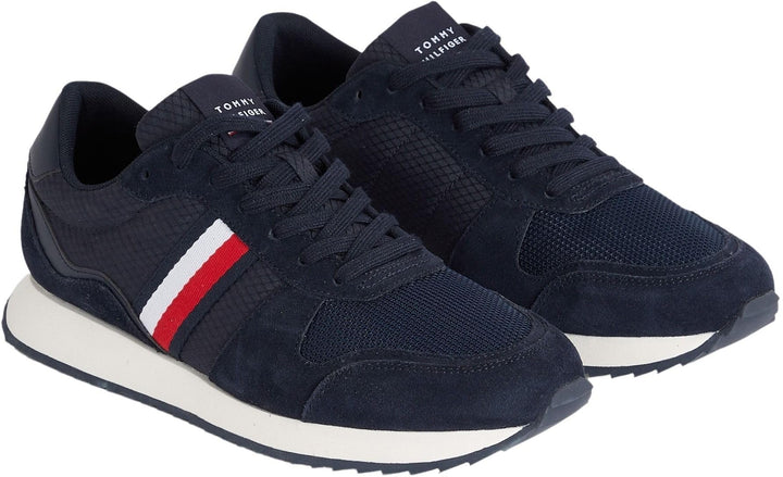 Tommy Hilfiger Herren Runner Sneaker Runner Evo Mix Sportschuhe 40 EU Wüstenhimmel, 40 EU Wüstenhimm