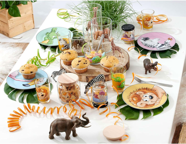 Flirt by R&B Kindergeschirr Happy Zoo Zebra, rosa, 3-teilig (1 Set)