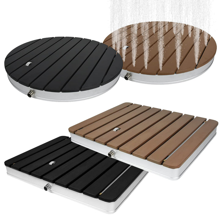 Outdoor Bodendusche Gartendusche Aussendusche rutschfeste Saunadusche Garten Pool Camping Dusche WPC