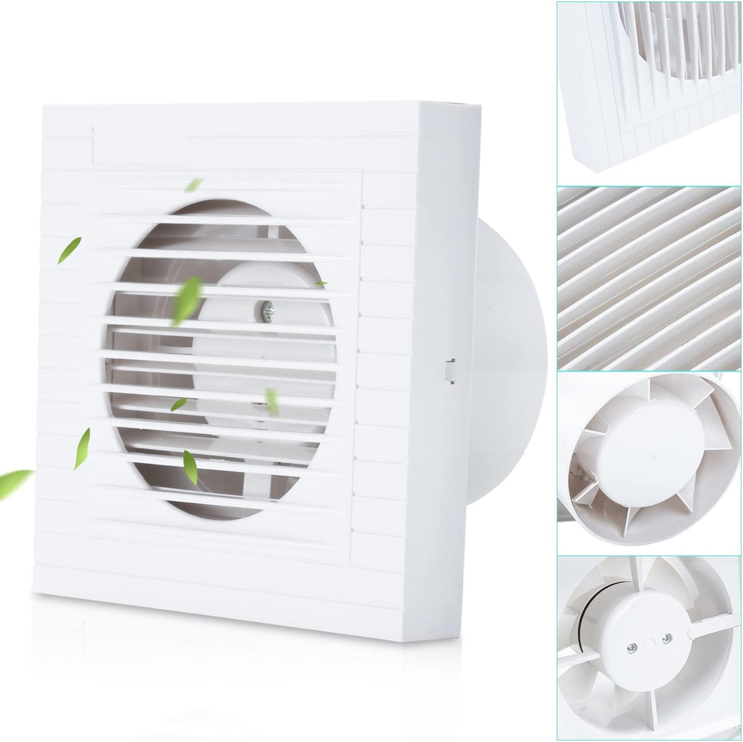Badlüfter 100mm, Badezimmerlüfter Lüfter für Effiziente Belüftung Leiser Betrieb Ventilator, für Küc