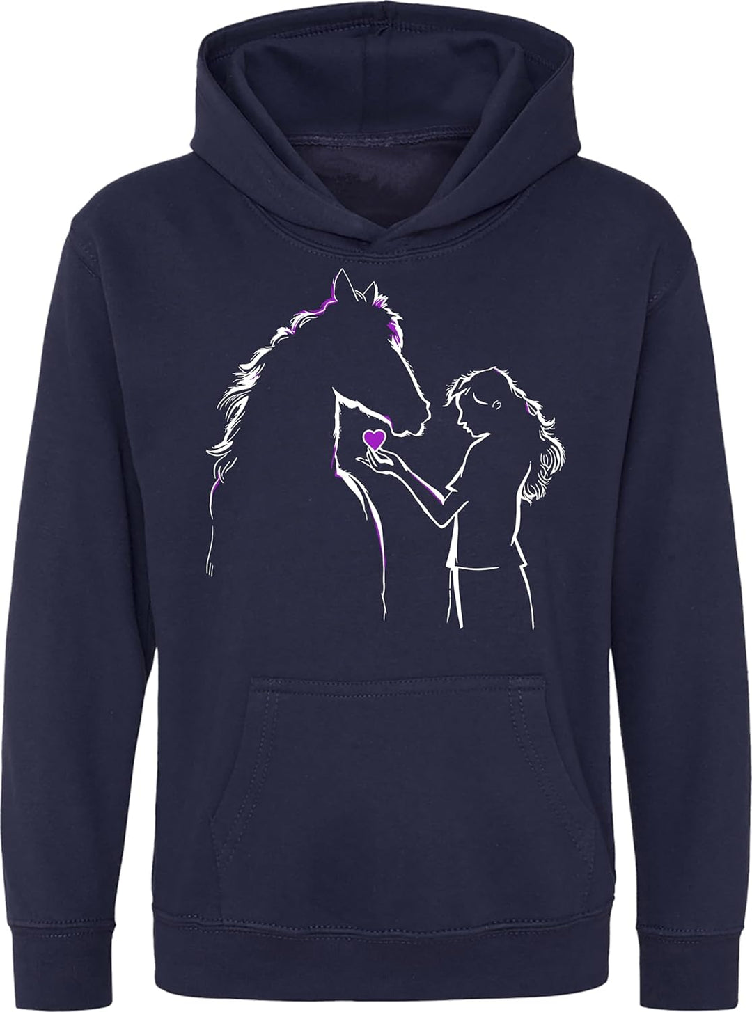 Pferde Pullover Mädchen : Pferde Liebe - Kapuzenpullover für Mädchen - Pferde Geschenk - Kinder Hood