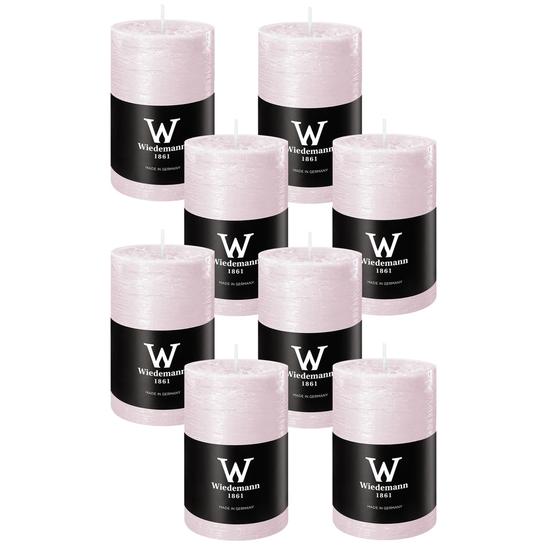 Wiedemann Marble Kerze durchgefärbt ASF, Wachs, Rosé, 9 x 5.8 cm, 208