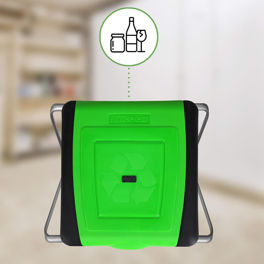 KOTARBAU® Müllsackständer 1 Fach Müllbehälter 33 x 77 x 85 cm Grüner Sack Ständer Metall Plastikmüll