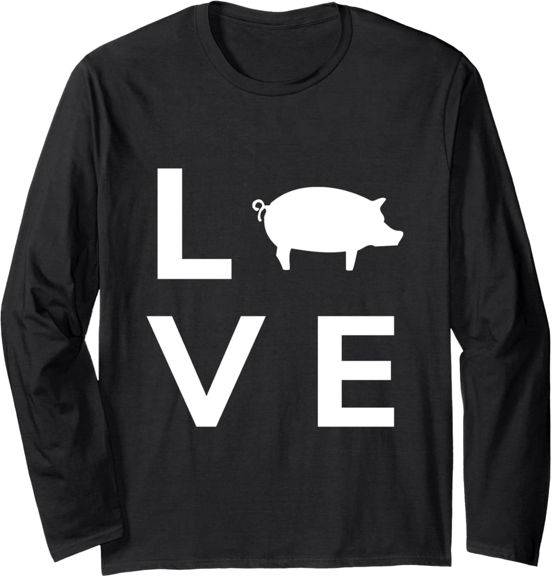 Landwirtschaft Landwirt Schweine-Bauer Ferkel Geschenk Langarmshirt