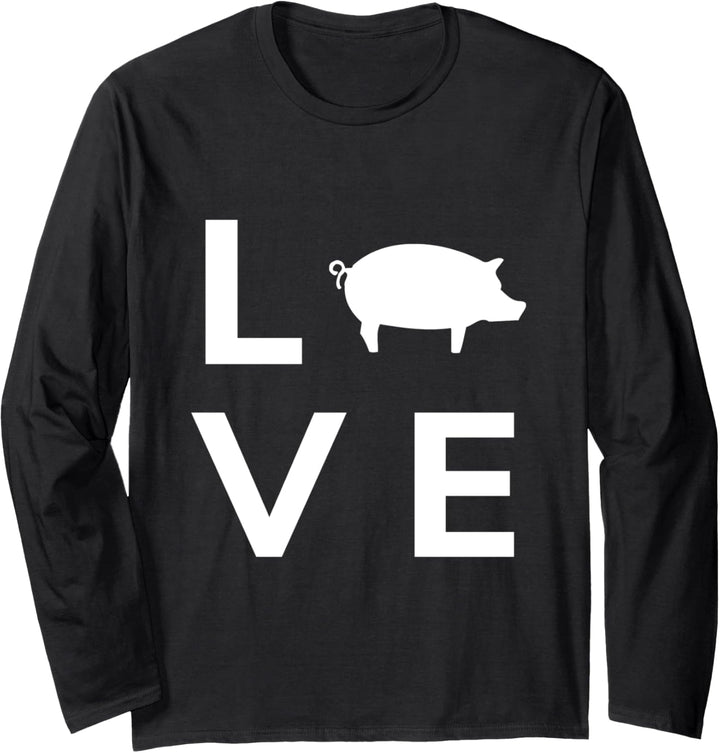Landwirtschaft Landwirt Schweine-Bauer Ferkel Geschenk Langarmshirt