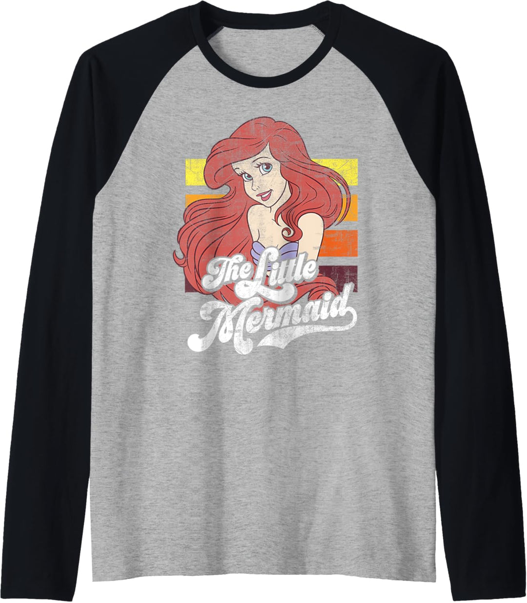 Disney Little Mermaid Vintage Stripes Raglan