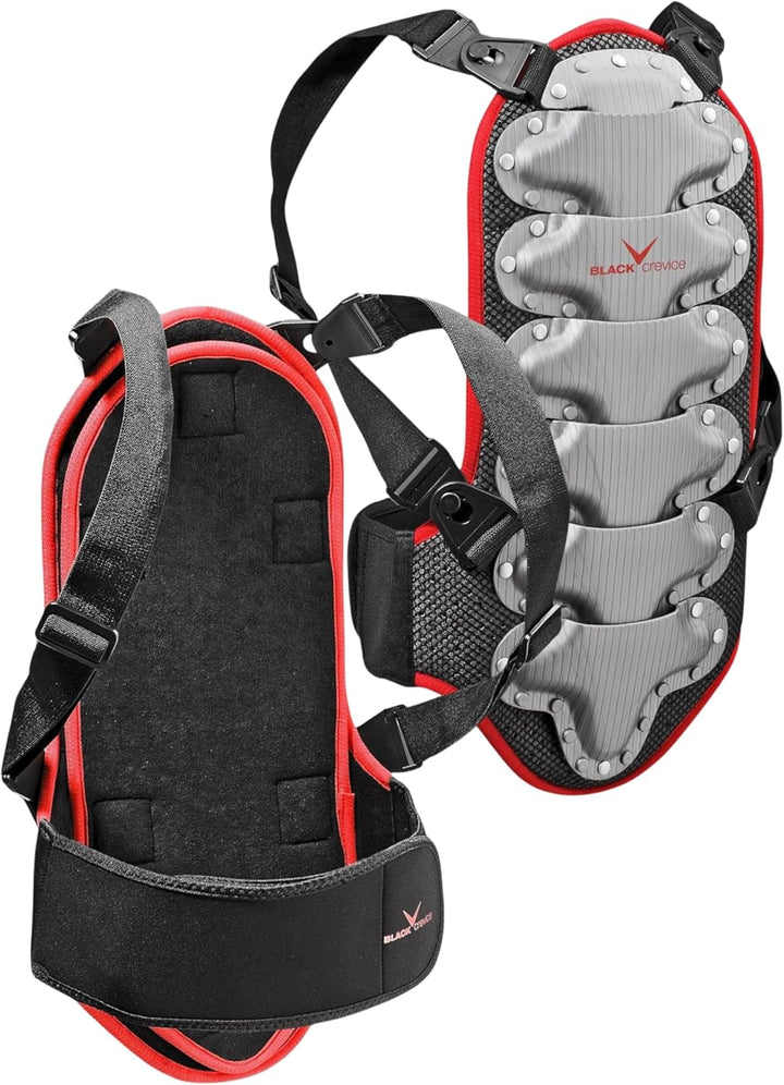 Black Crevice Rückenprotektor für Kinder, Jugendliche &amp; Erwachsene I Atmungsaktiver &amp; ergonomisch ge