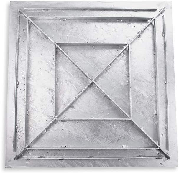 SAB-50 Schachtabdeckung Stahl verzinkt befahrbar Tränenblech Schachtdeckel 500 x 500 mm