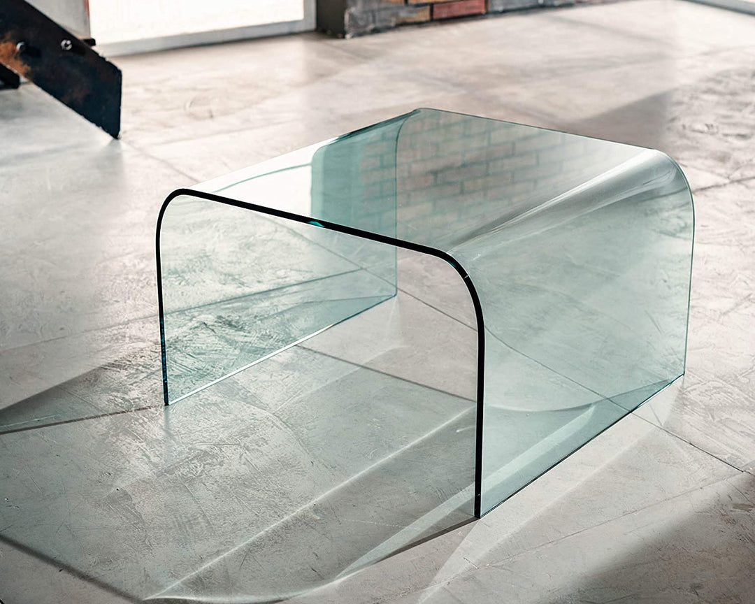 IMAGO FACTORY Greta | Moderner Glas Tisch für Wohnzimmer, Sofa und Couch, Made in Italy, Coffee Tabl