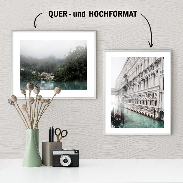 HaakDesign schmaler Bilderrahmen Alena Aluminium Alubilderrahmen 80 x 120 cm Aluminium natur Fotorah