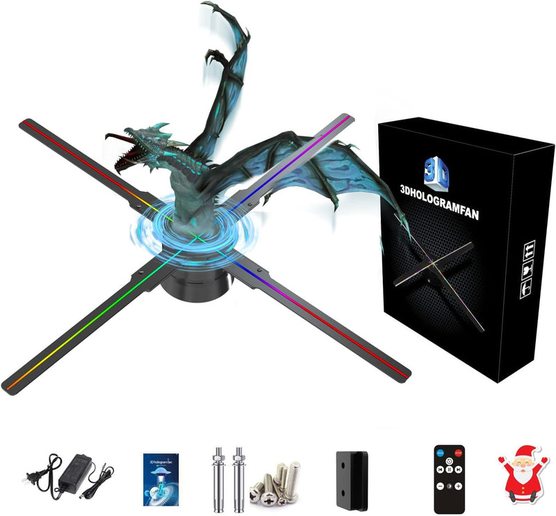 3D-Hologramm-Fan,Missyou 45CM Hologramm-Fan with APP WiFi und 700 Videotheken, 3D Holographischer Pr