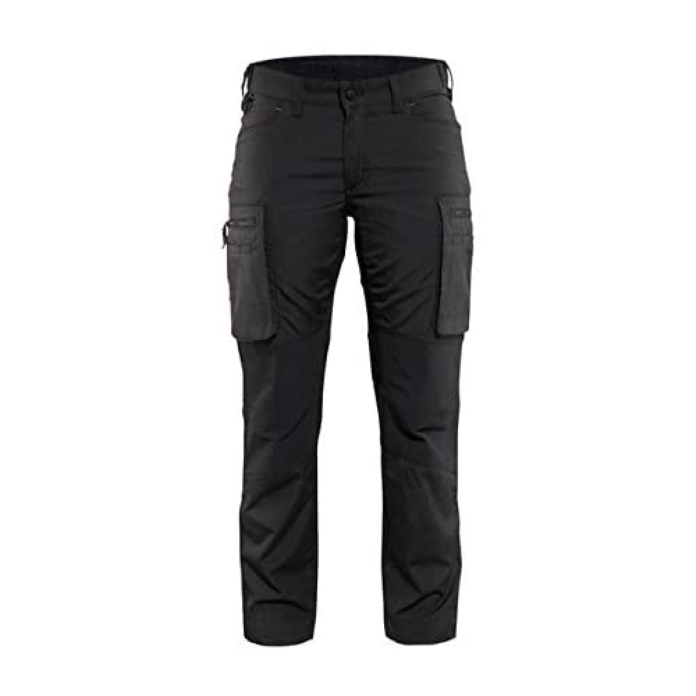 Damen Service Bundhose Stretch Armygrün/Schwarz C30 Schwarz 34, Schwarz 34